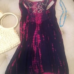 Preloved, japna tank top tie dye small